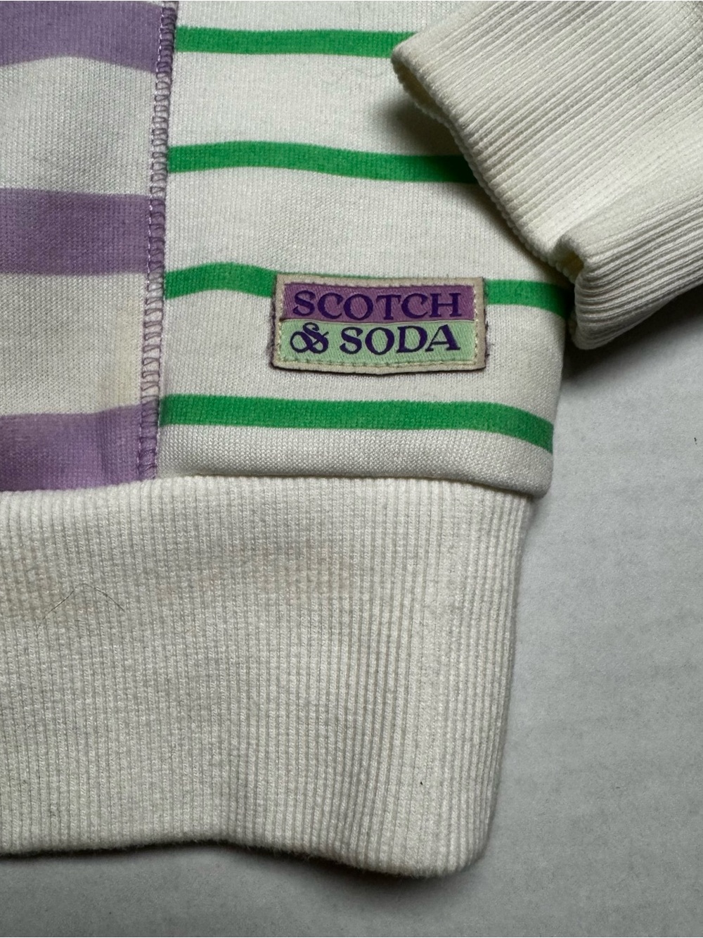 Scotch & Soda Women's Relaxed Half-Zip Sweatshirt In Stripe Size: XS - Picture 6 of 13